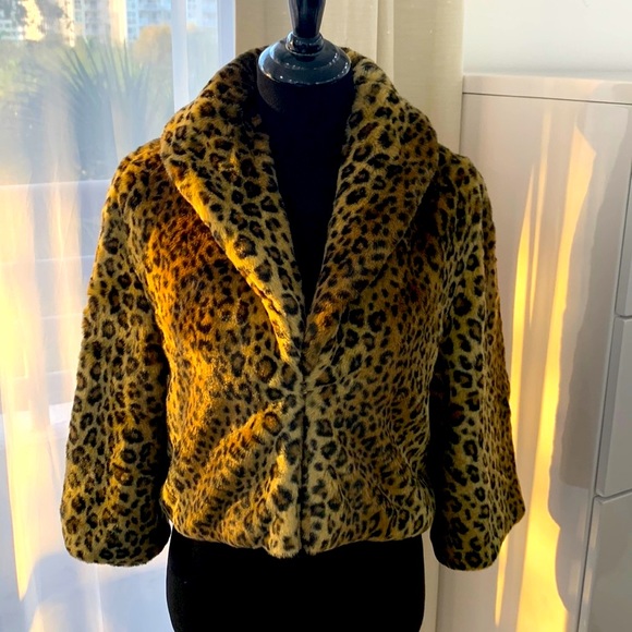 Luii Leopard Faux Fur Jacket size Large - Picture 3 of 17